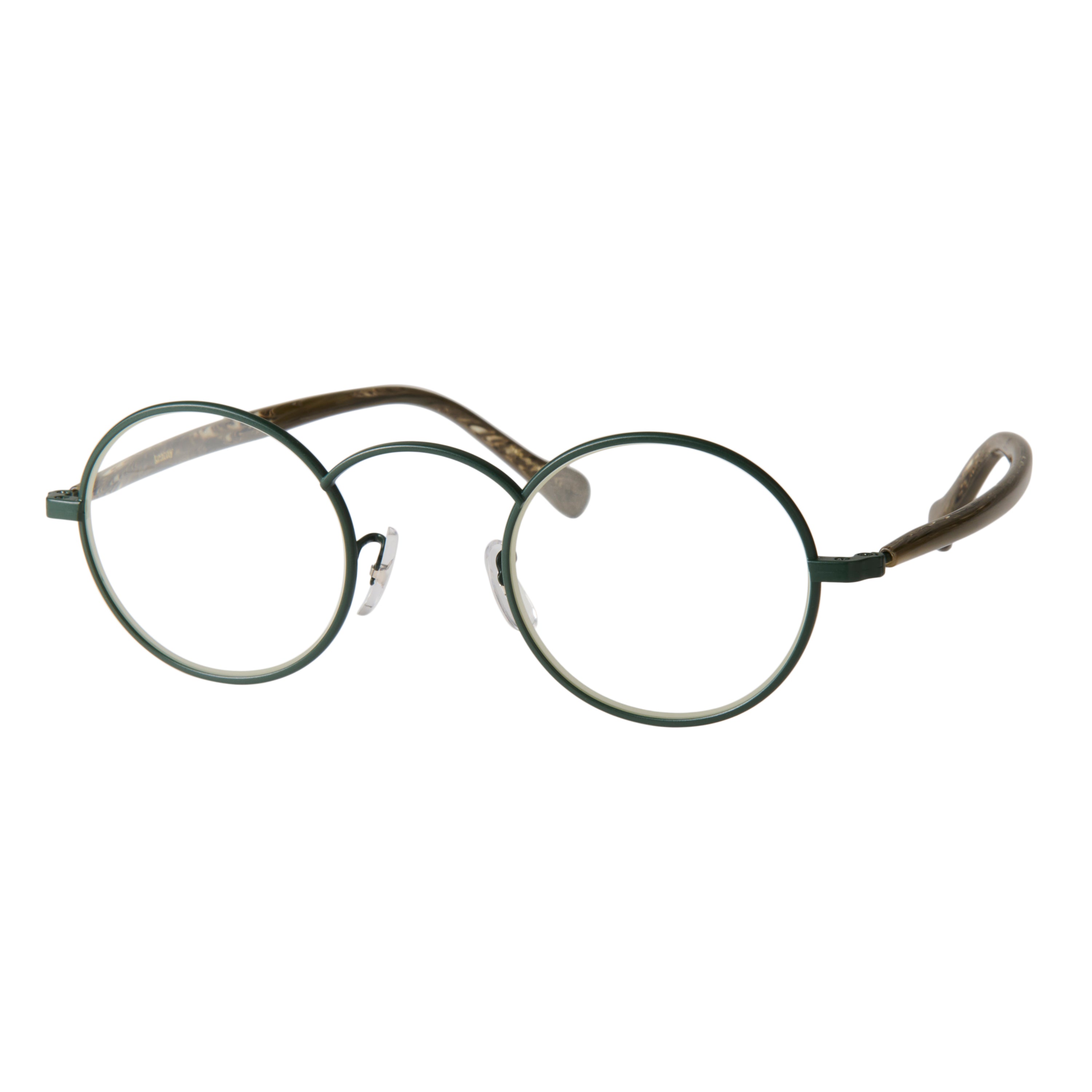 gravel-7　marble stone x dark green　clear lens