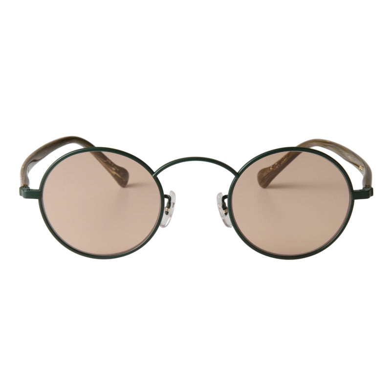 gravel-7　marble stone x dark green　coarse tea lens