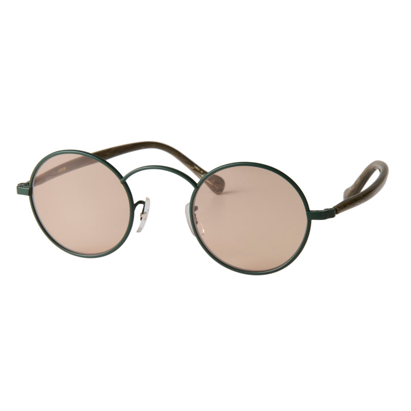 gravel-7　marble stone x dark green　coarse tea lens