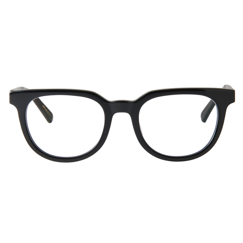adams　black　clear lens