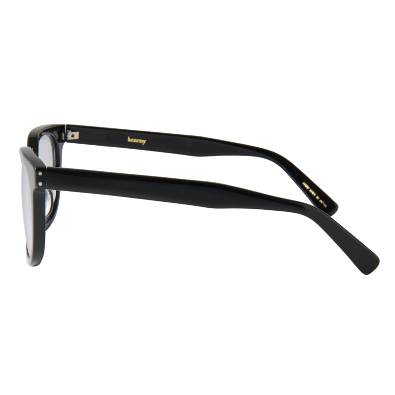 adams　black　clear lens