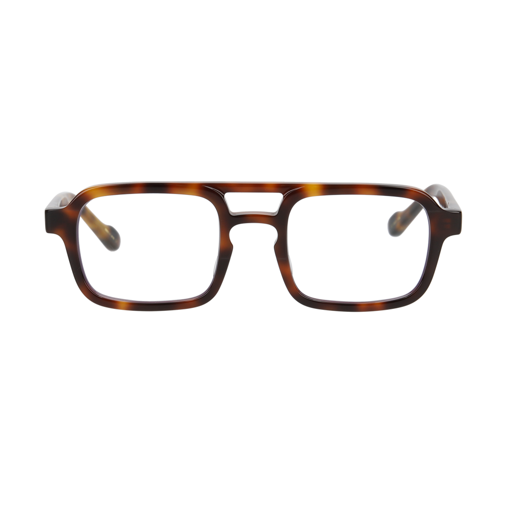 K-8　demi brown  clear lens
