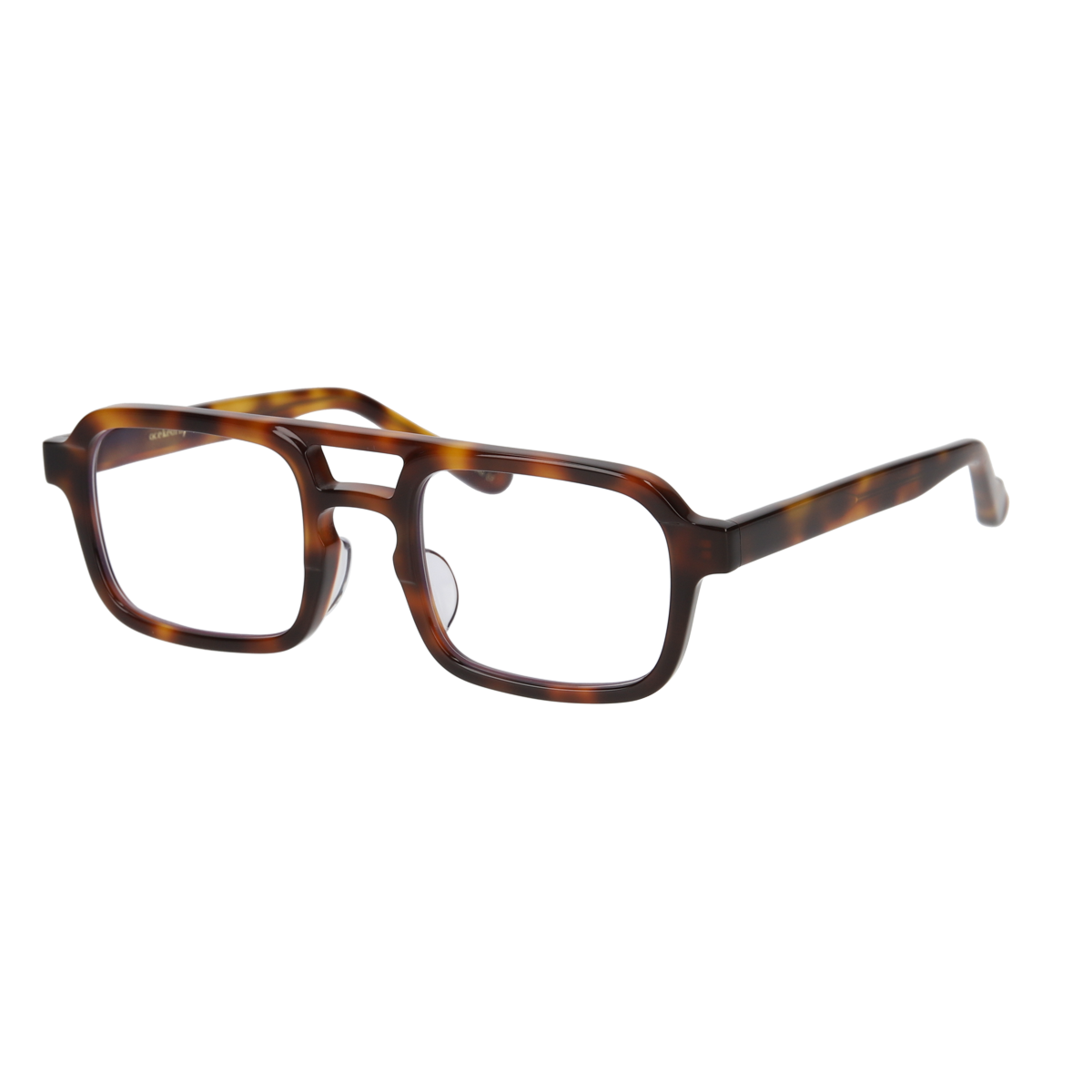 K-8　demi brown  clear lens