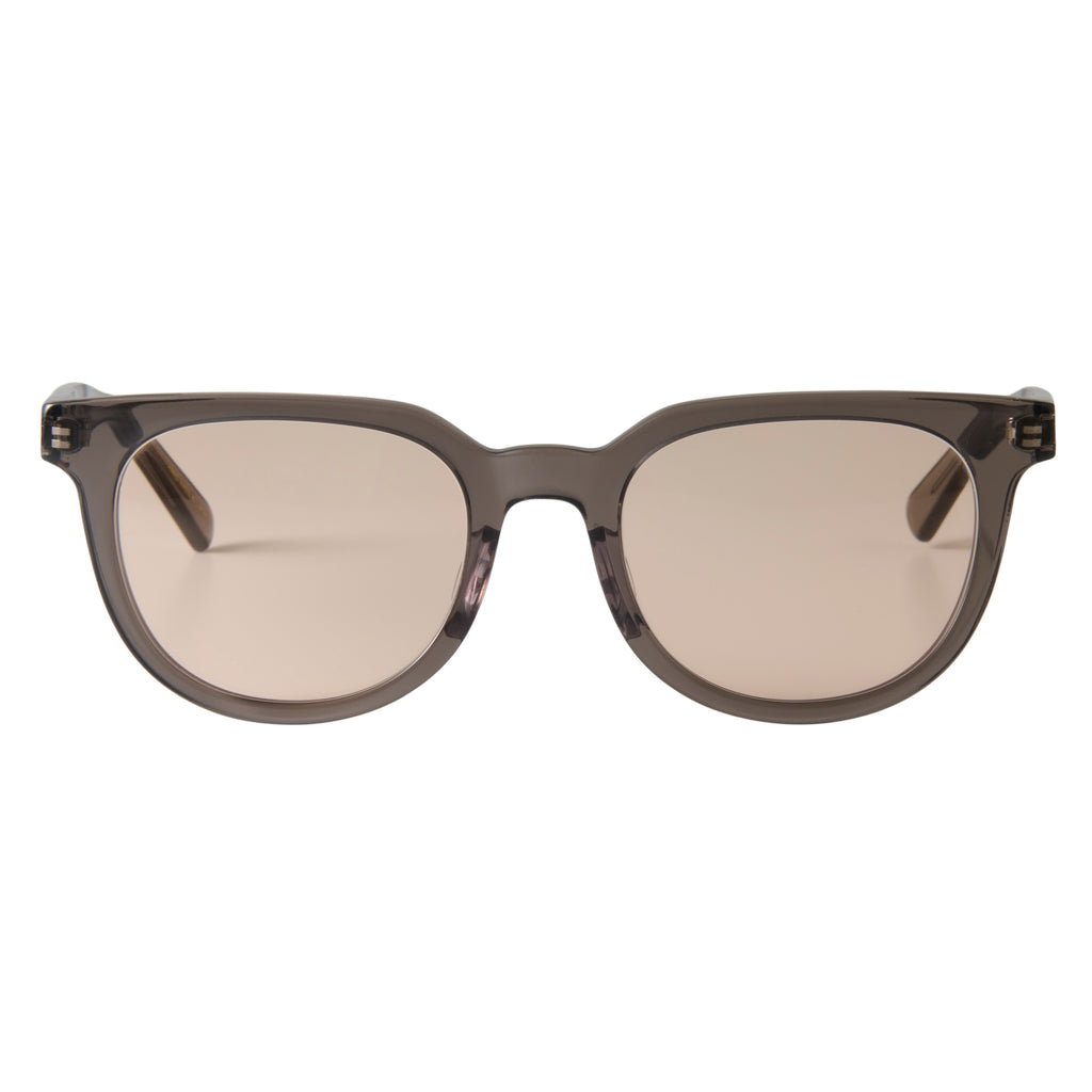adams　clear gray　brown lens