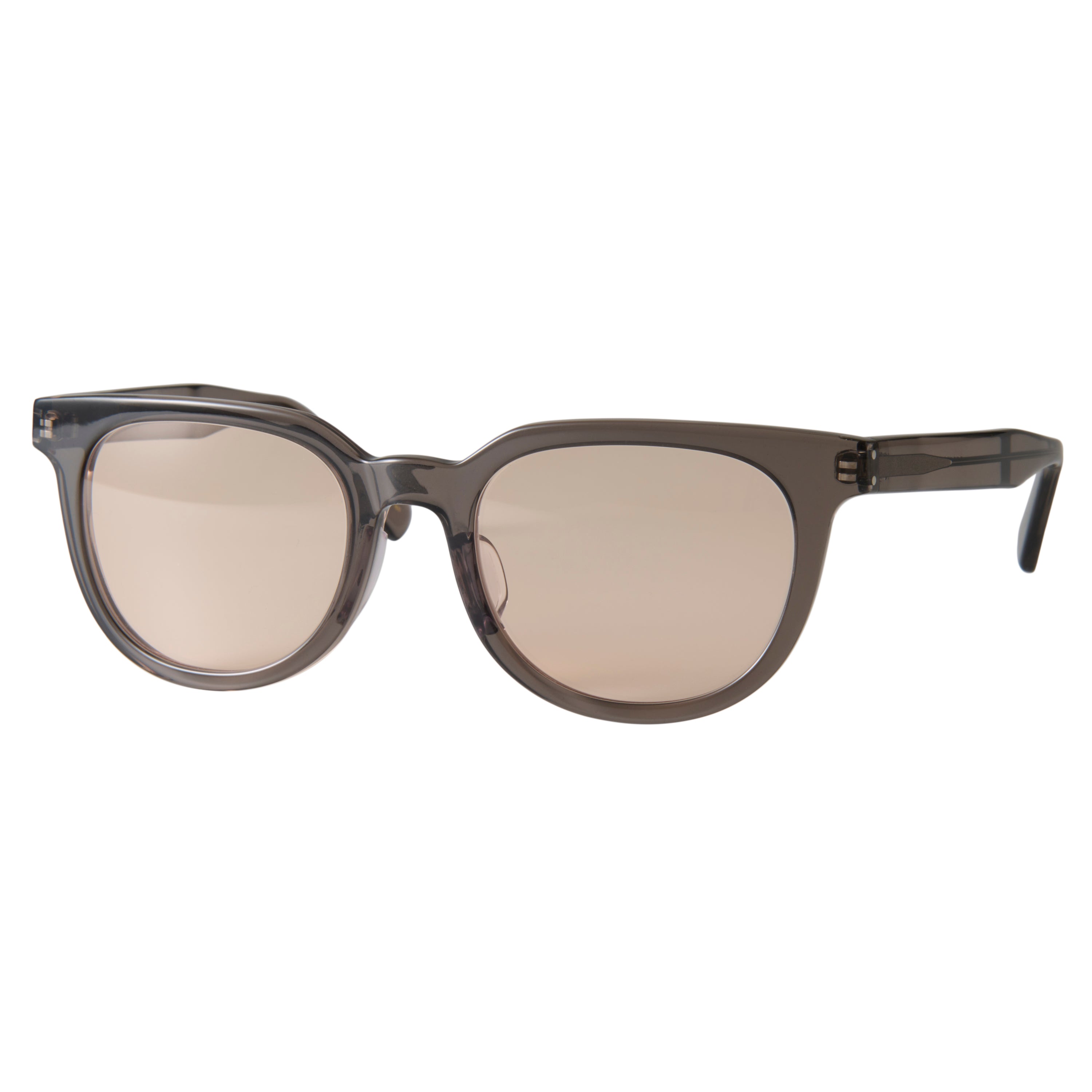 adams　clear gray　brown lens