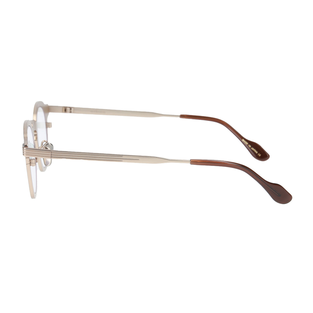 blossom  brown × gold  clear lens