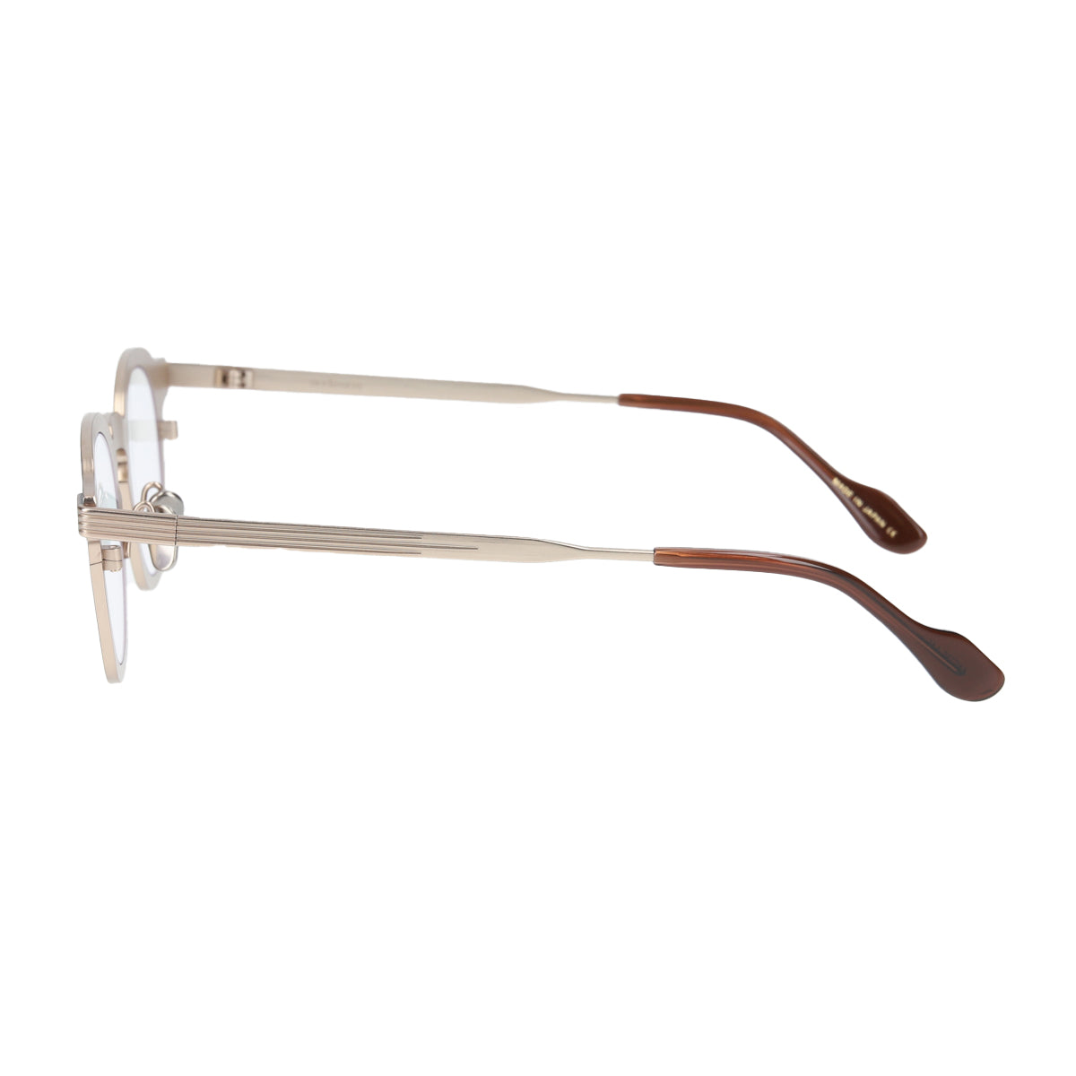 blossom  brown × gold  clear lens