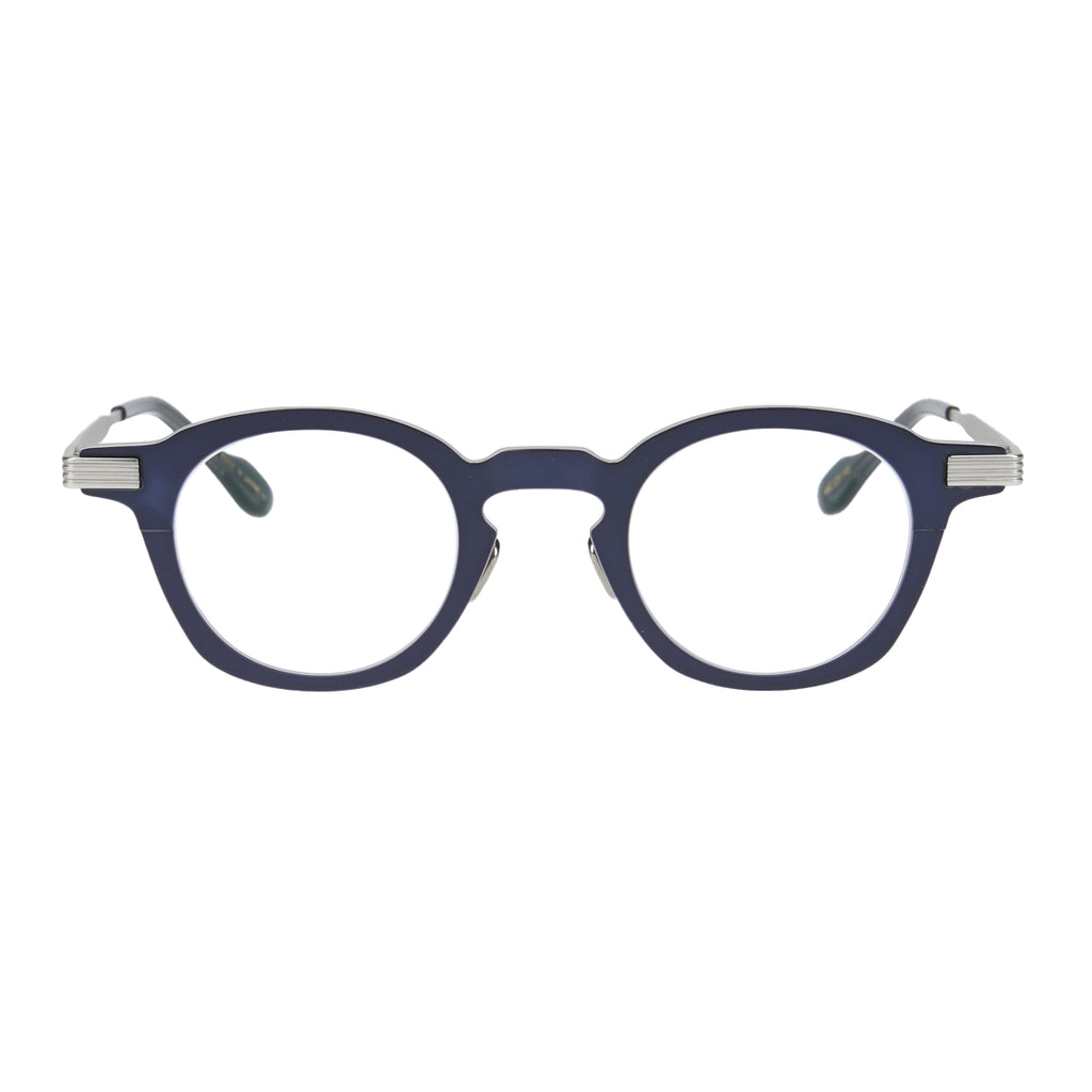 blossom  navy × silver  clear lens
