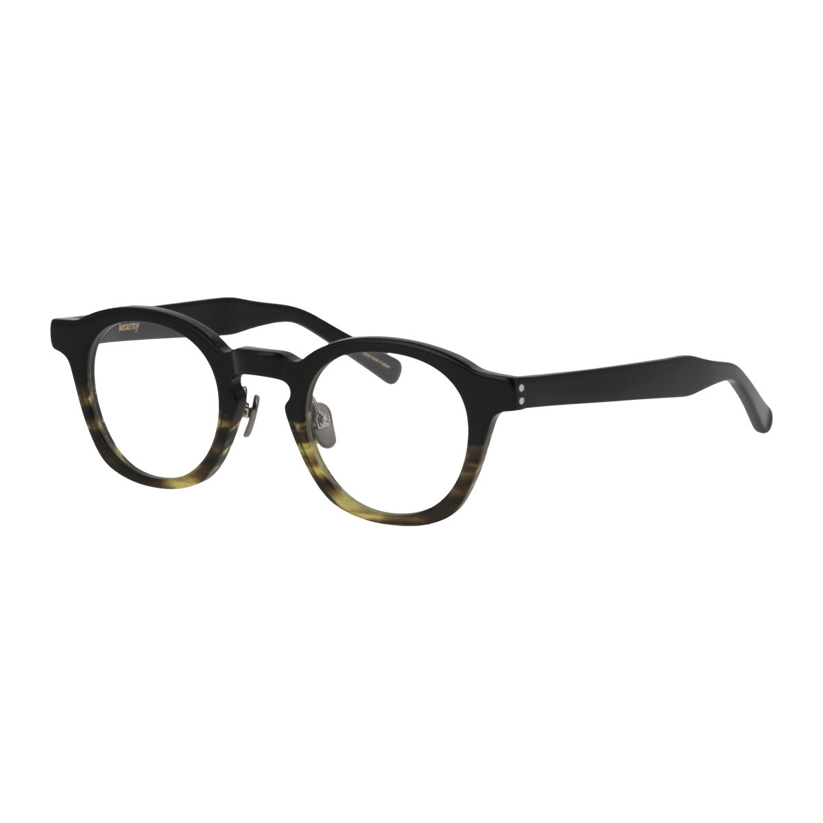 dearie　black green   clear lens