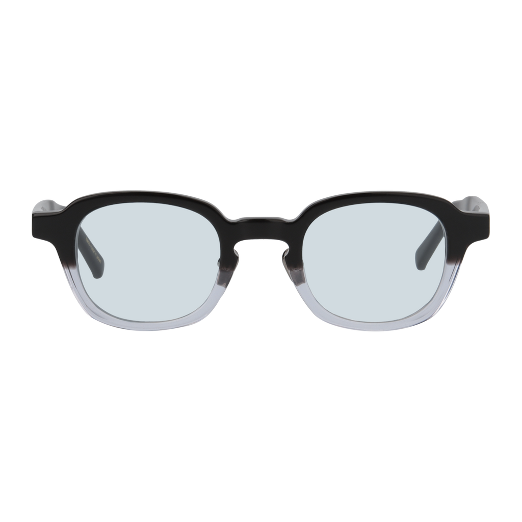 desmond　black clear　blue green lens