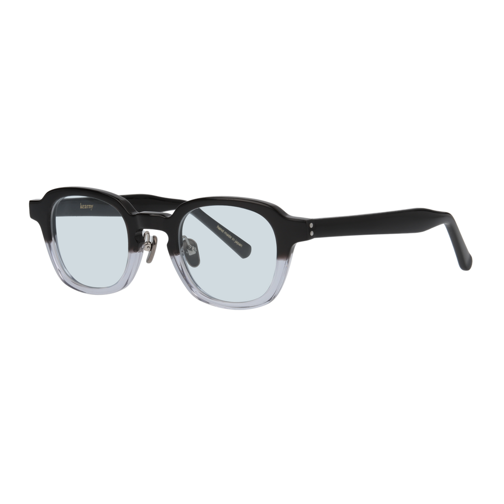 desmond　black clear　blue green lens