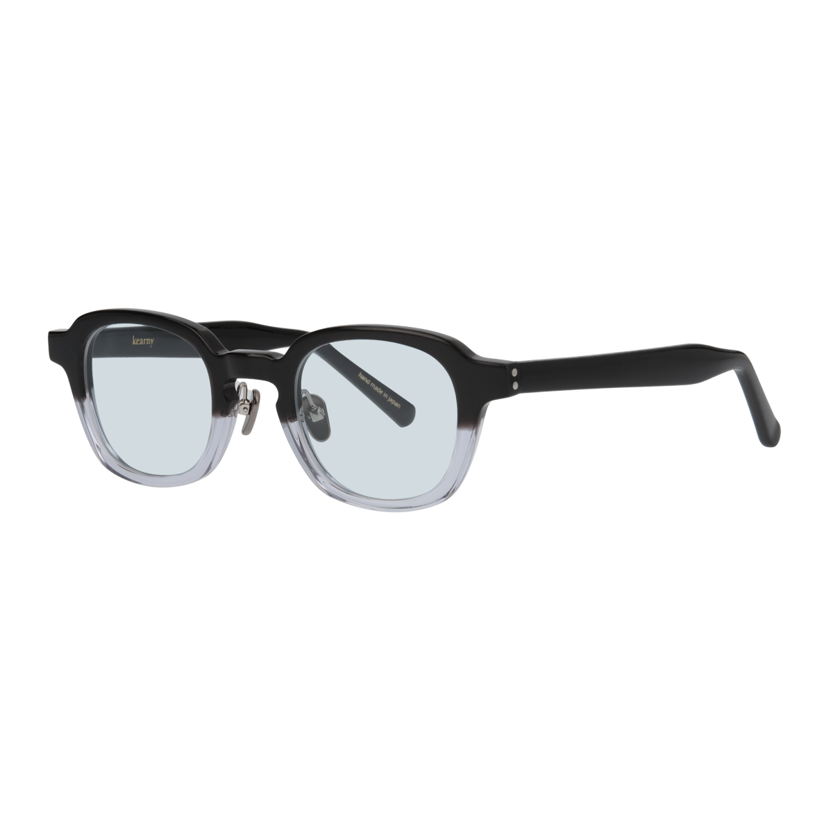 desmond　black clear　blue green lens