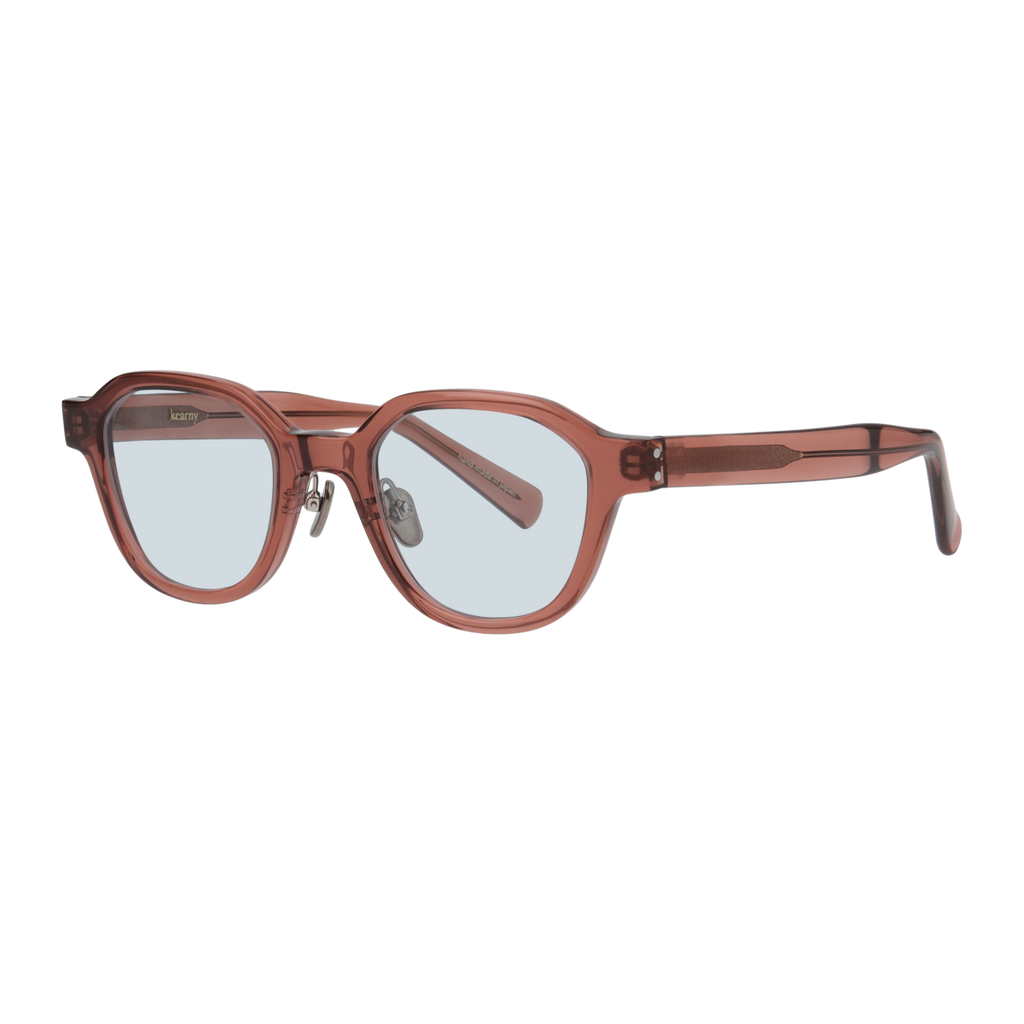 flanagan　clear brown　blue green lens