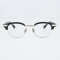 keith  black × silver clear lens