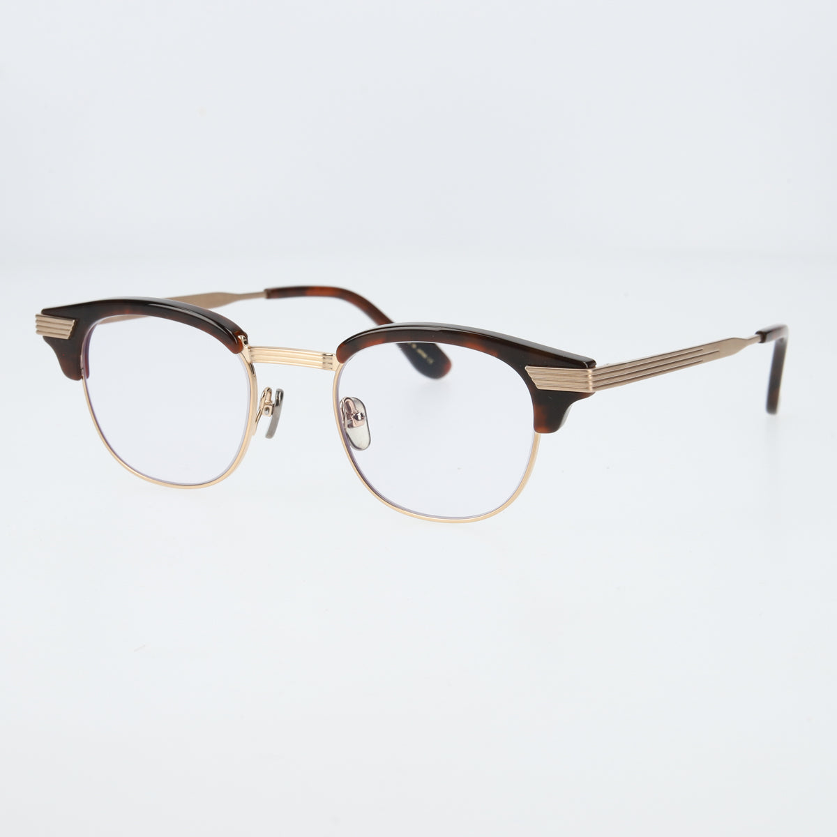 keith  chocolate demi gold clear lens