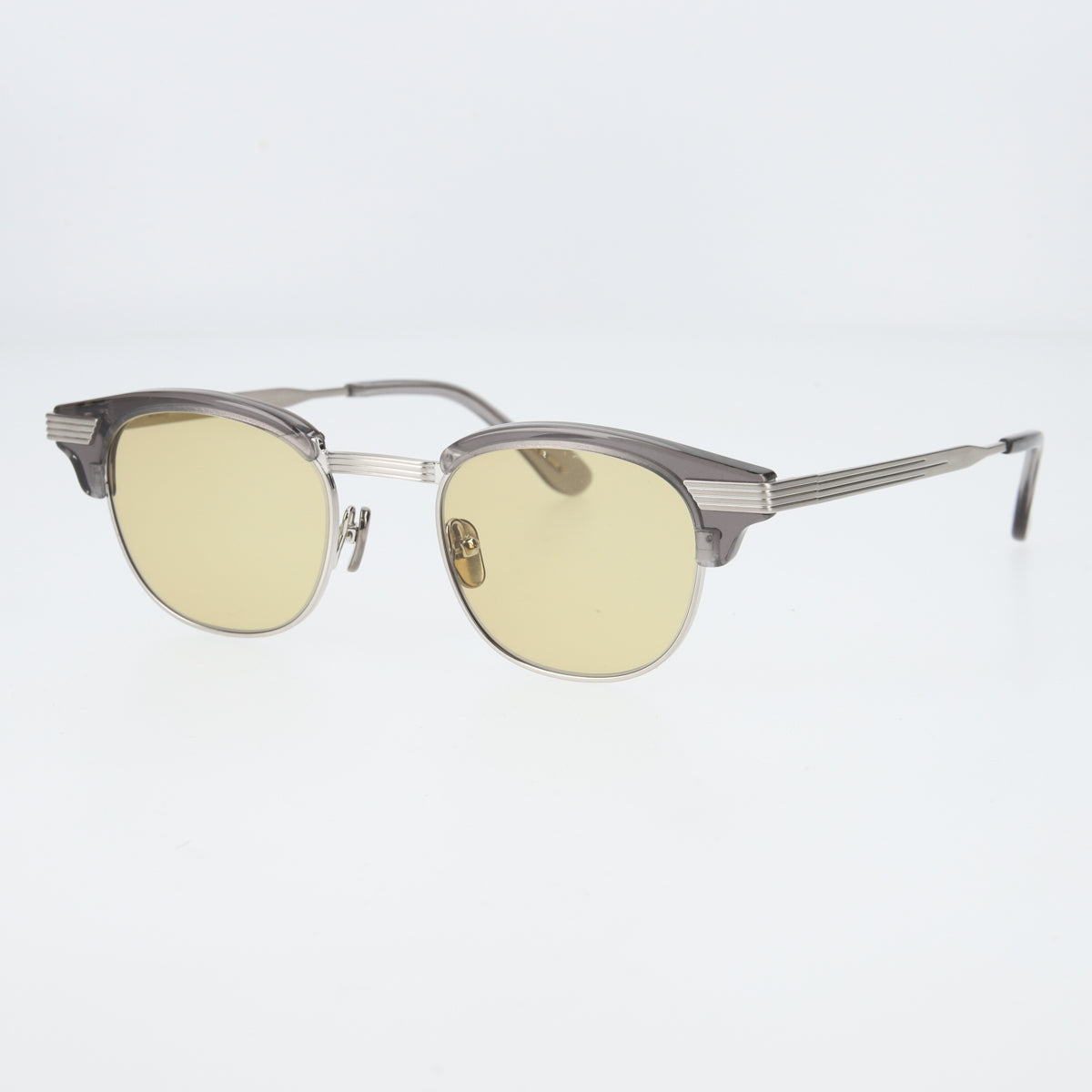 keith  clear gray silver  yellow lens