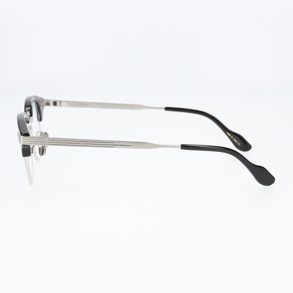 keith  black × silver clear lens
