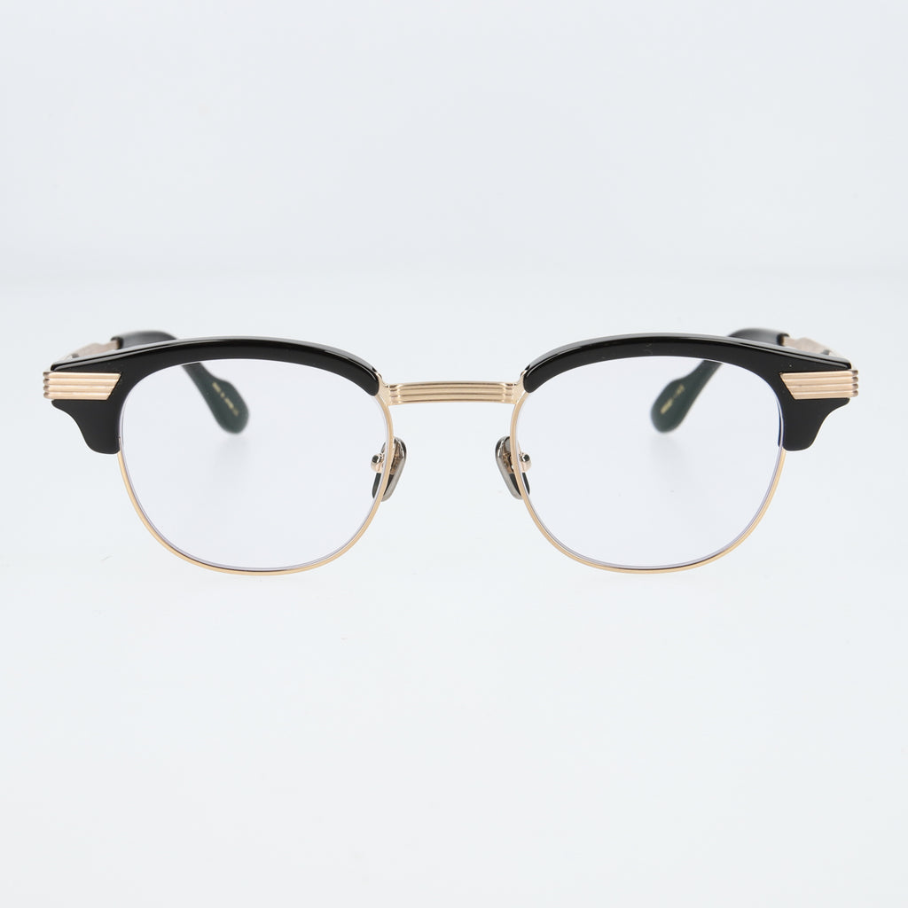 keith  black × gold  clear lens