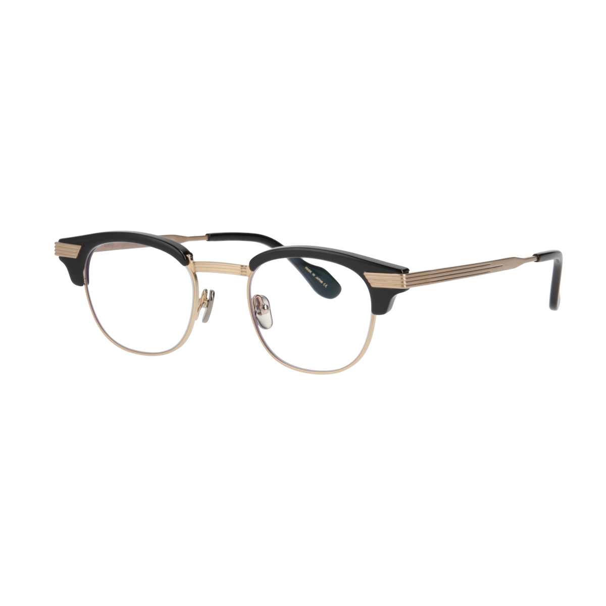 keith  black × gold  clear lens