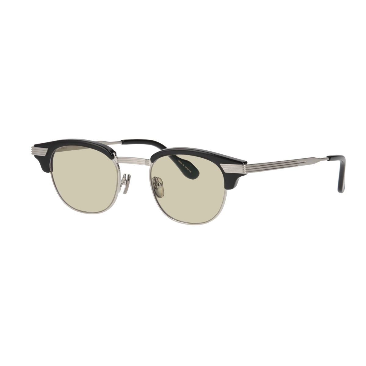 keith  black × silver　green yellow lens