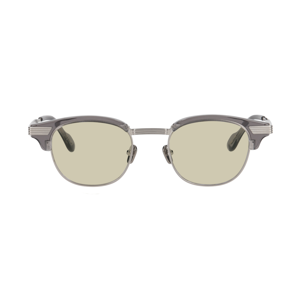 keith  clear gray × silver　green yellow lens