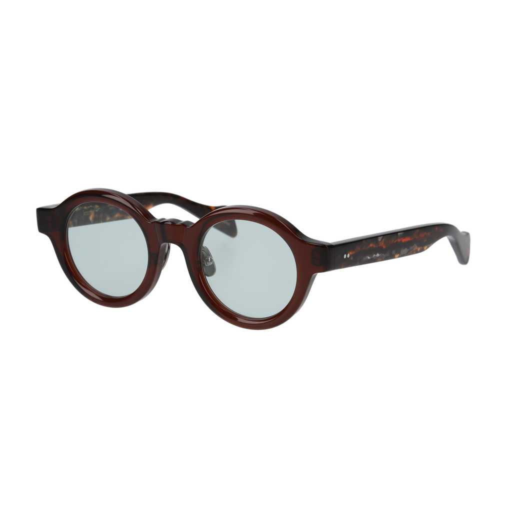 konide-2 clear brown × tiger brown green lens