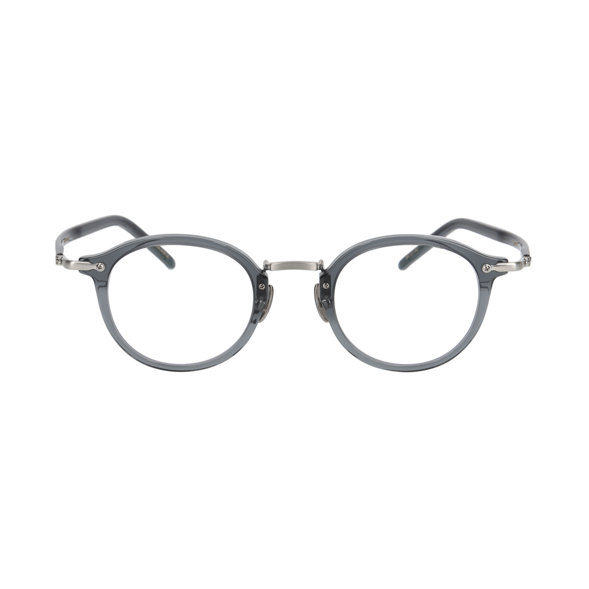 miltonⅡ　deep gray × silver clear lens