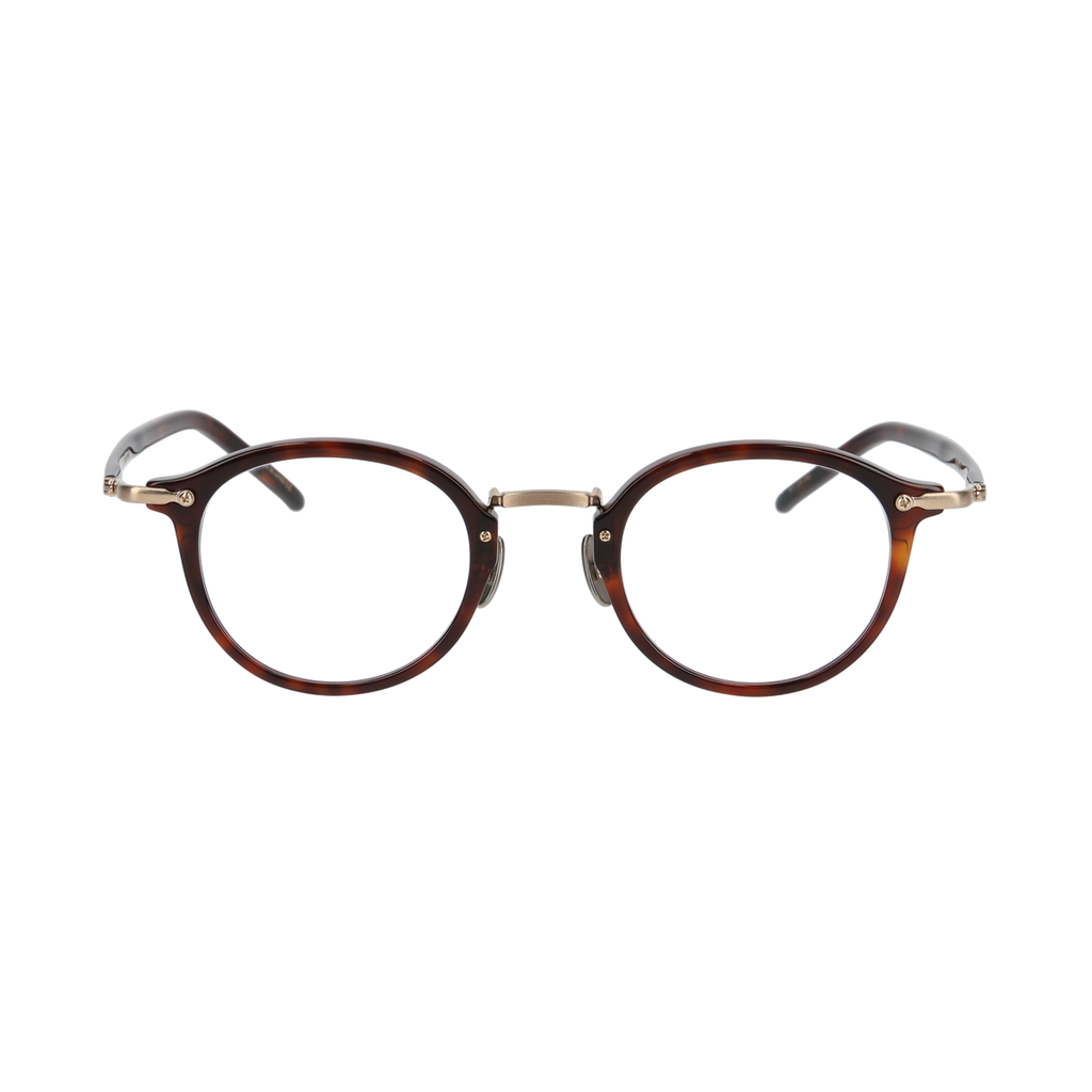 miltonⅡ　demi brown × gold clear lens