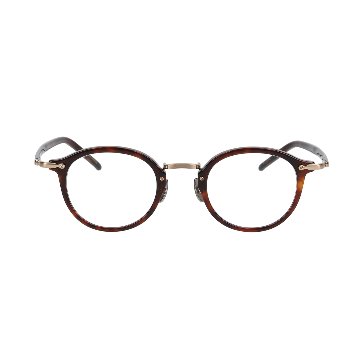 miltonⅡ　demi brown × gold clear lens