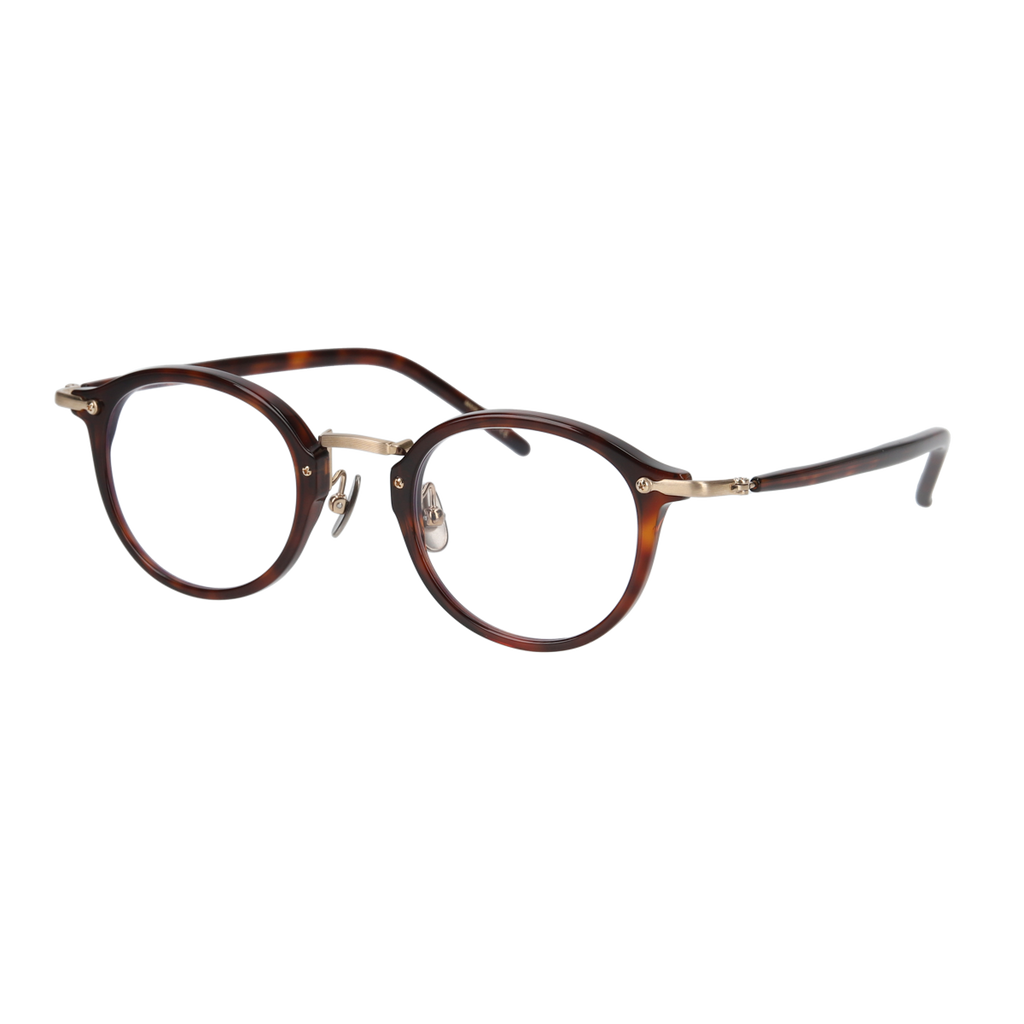 miltonⅡ　demi brown × gold clear lens