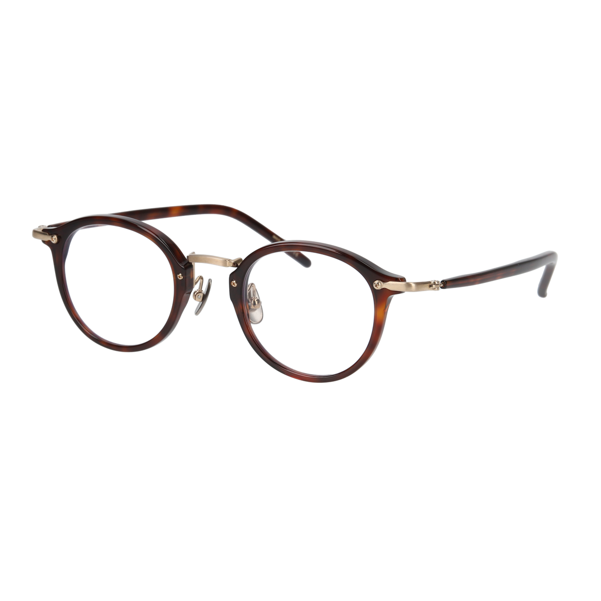 miltonⅡ　demi brown × gold clear lens
