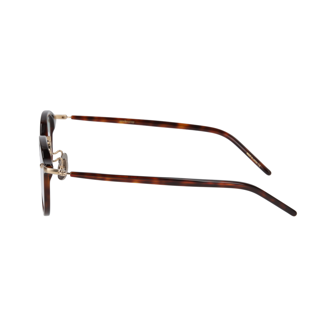 miltonⅡ　demi brown × gold clear lens