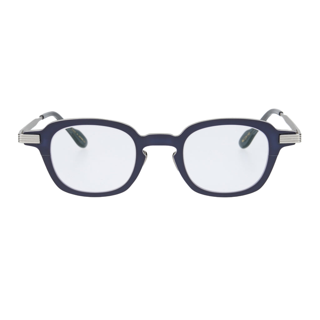 paul  navy × silver  clear lens
