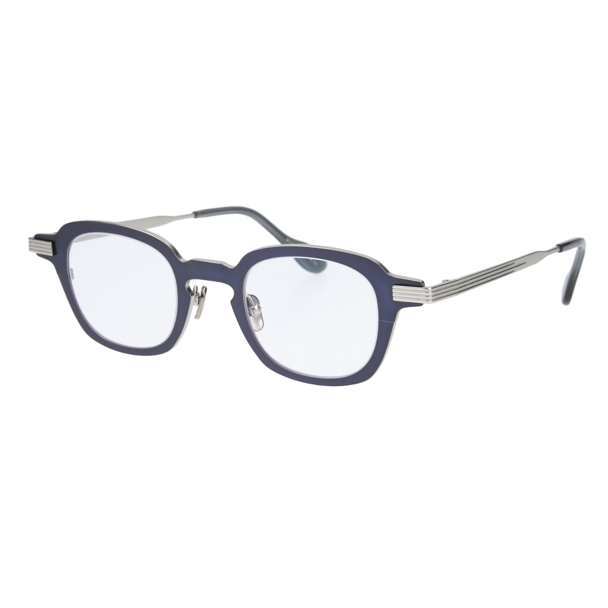 paul  navy × silver  clear lens