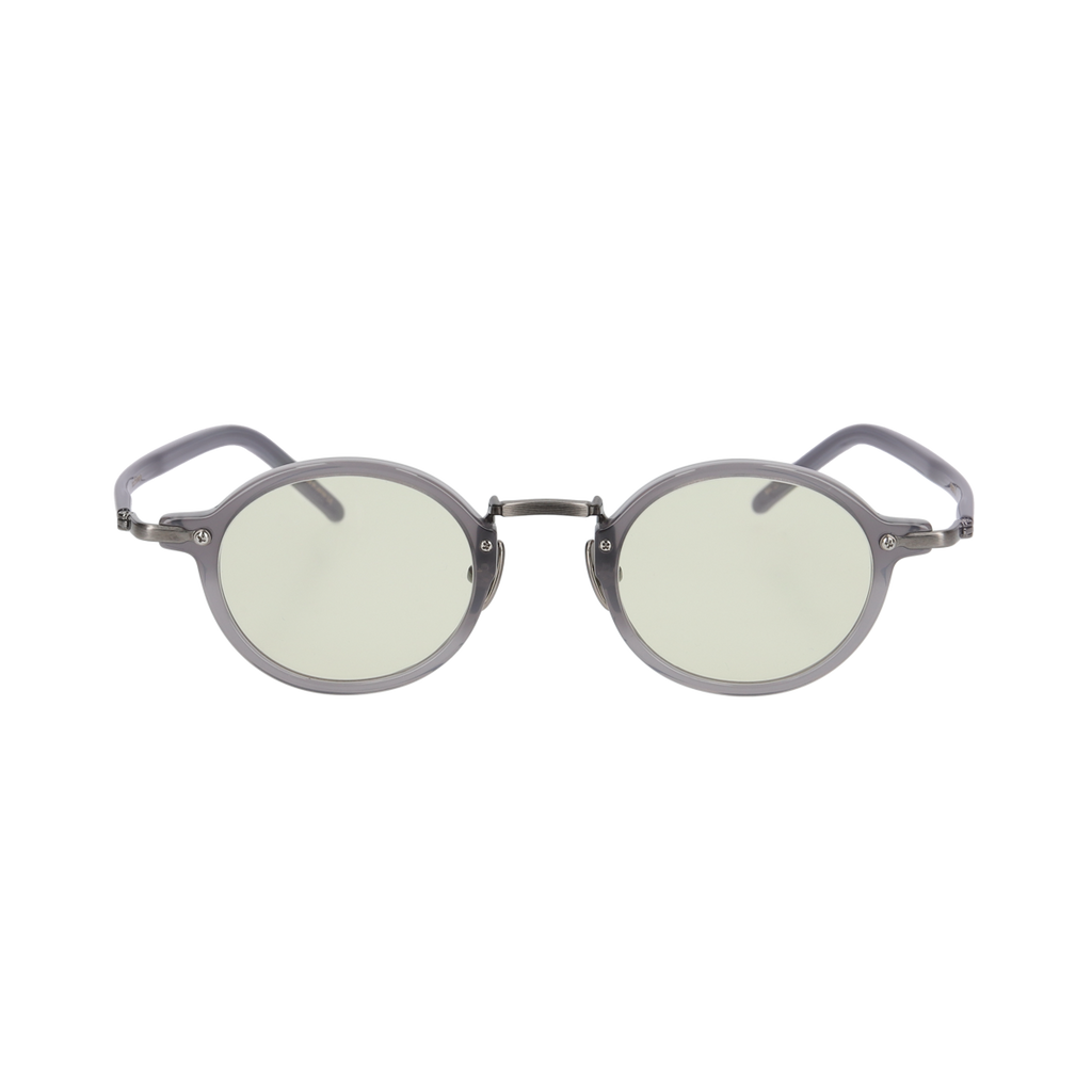 susanⅡ hazy gray x antique silver  green yellow lens