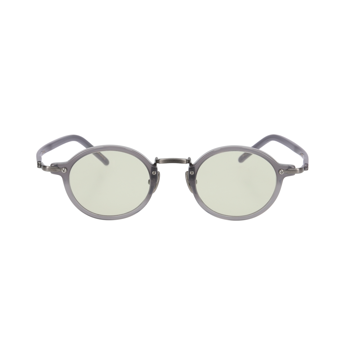 susanⅡ hazy gray x antique silver  green yellow lens