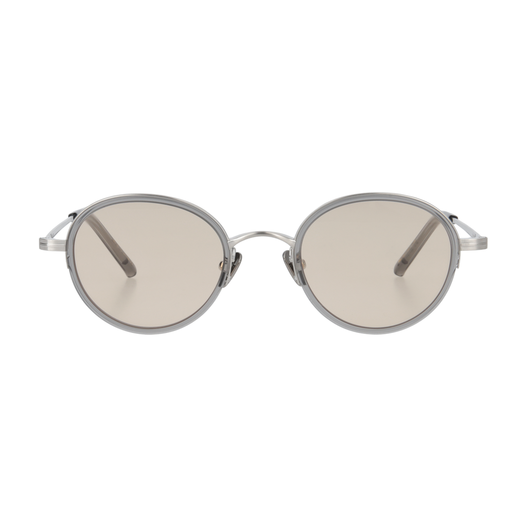 thomas　clear gray　brown lens