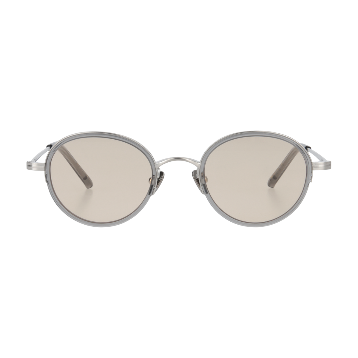 thomas　clear gray　brown lens