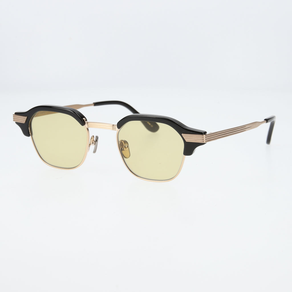 tommy　black x gold　yellow lens