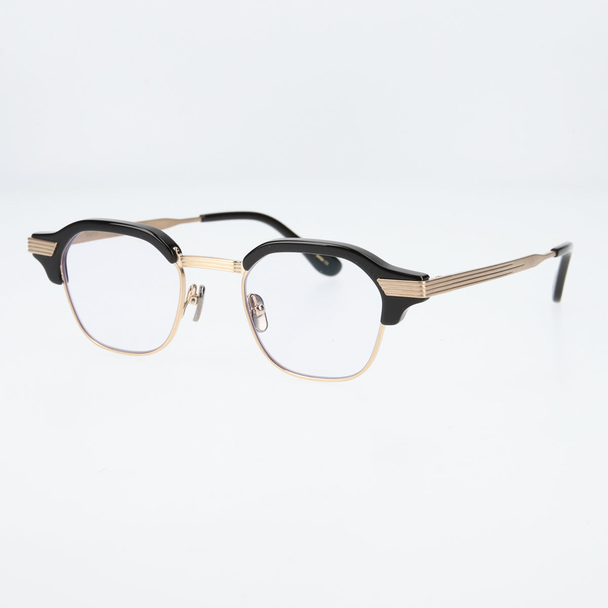 tommy　black x gold　clear lens