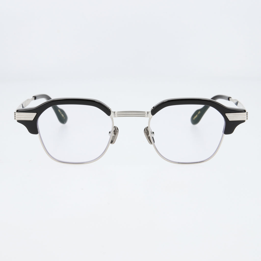 tommy　black x silver　clear lens
