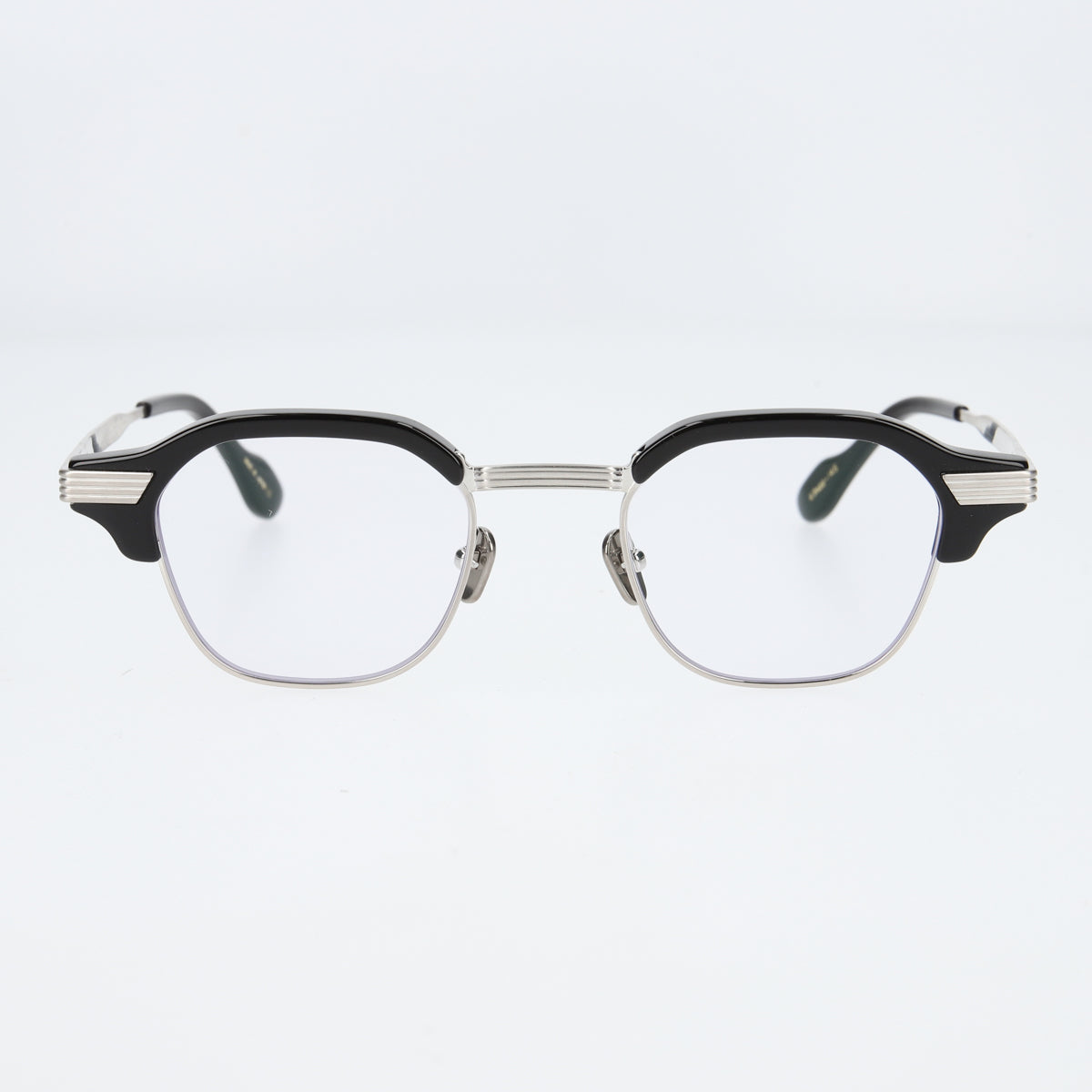 tommy　black x silver　clear lens