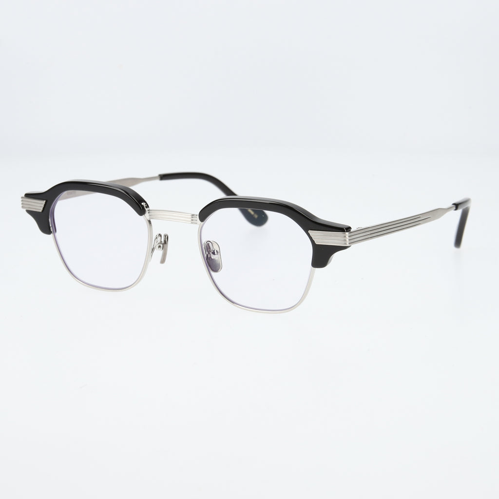 tommy　black x silver　clear lens
