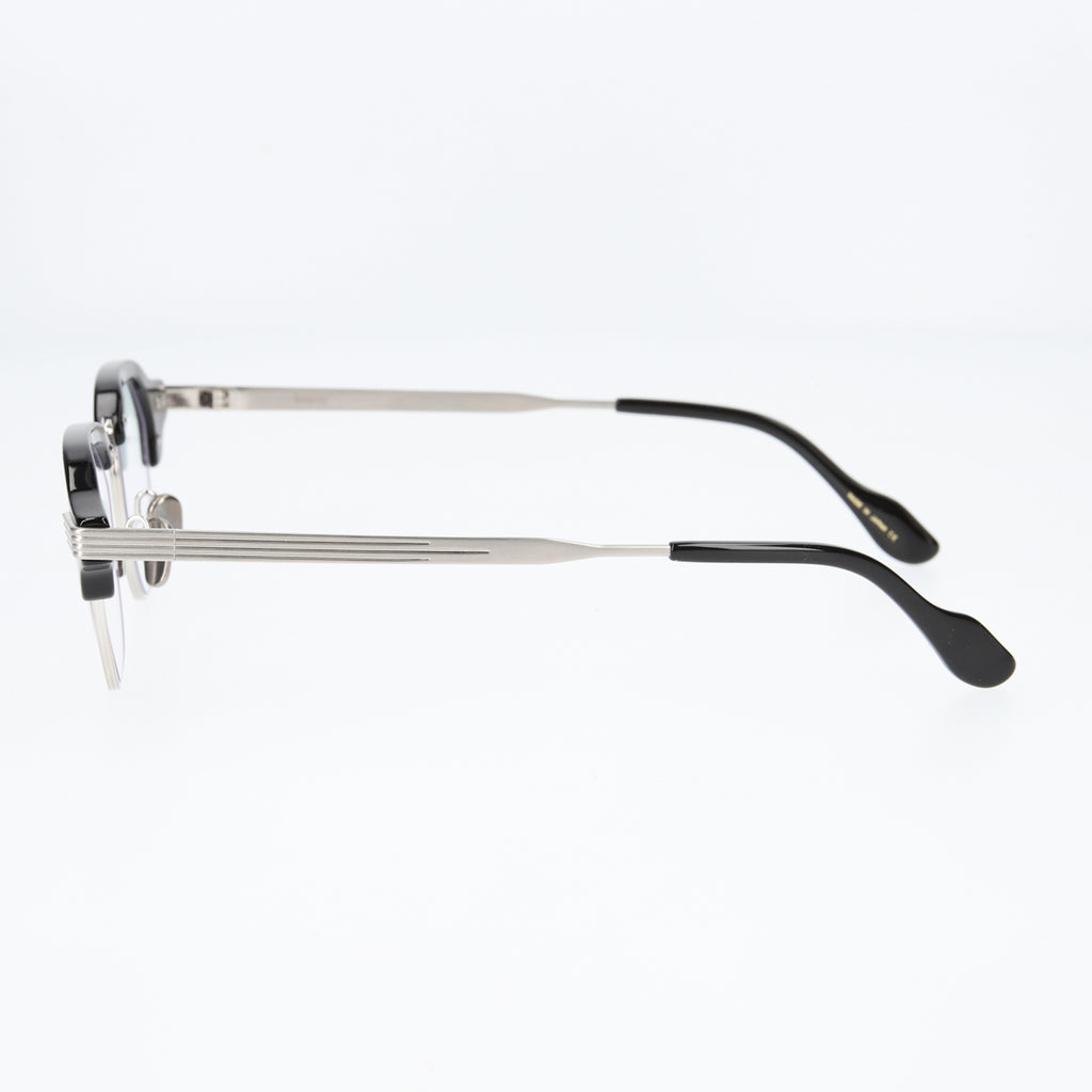 tommy　black x silver　clear lens