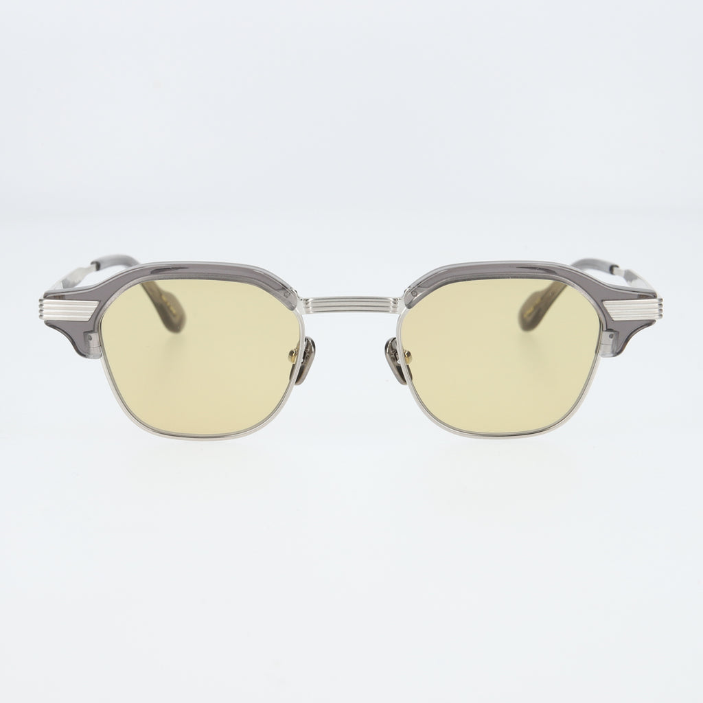 tommy　clear gray x silver　yellow lens
