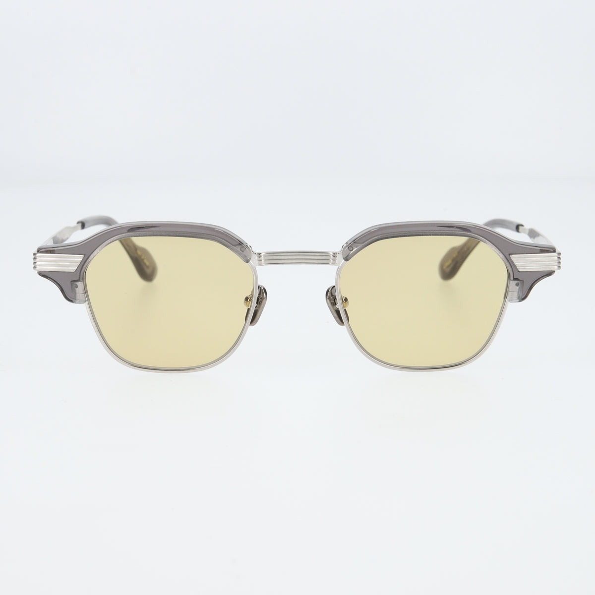 tommy　clear gray x silver　yellow lens