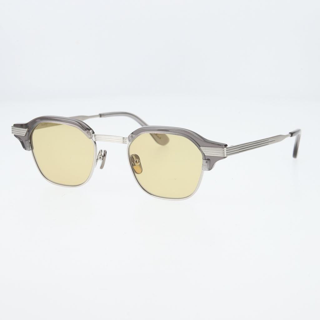 tommy　clear gray x silver　yellow lens
