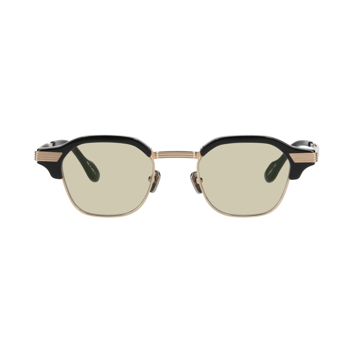 tommy　black x gold　green yellow lens