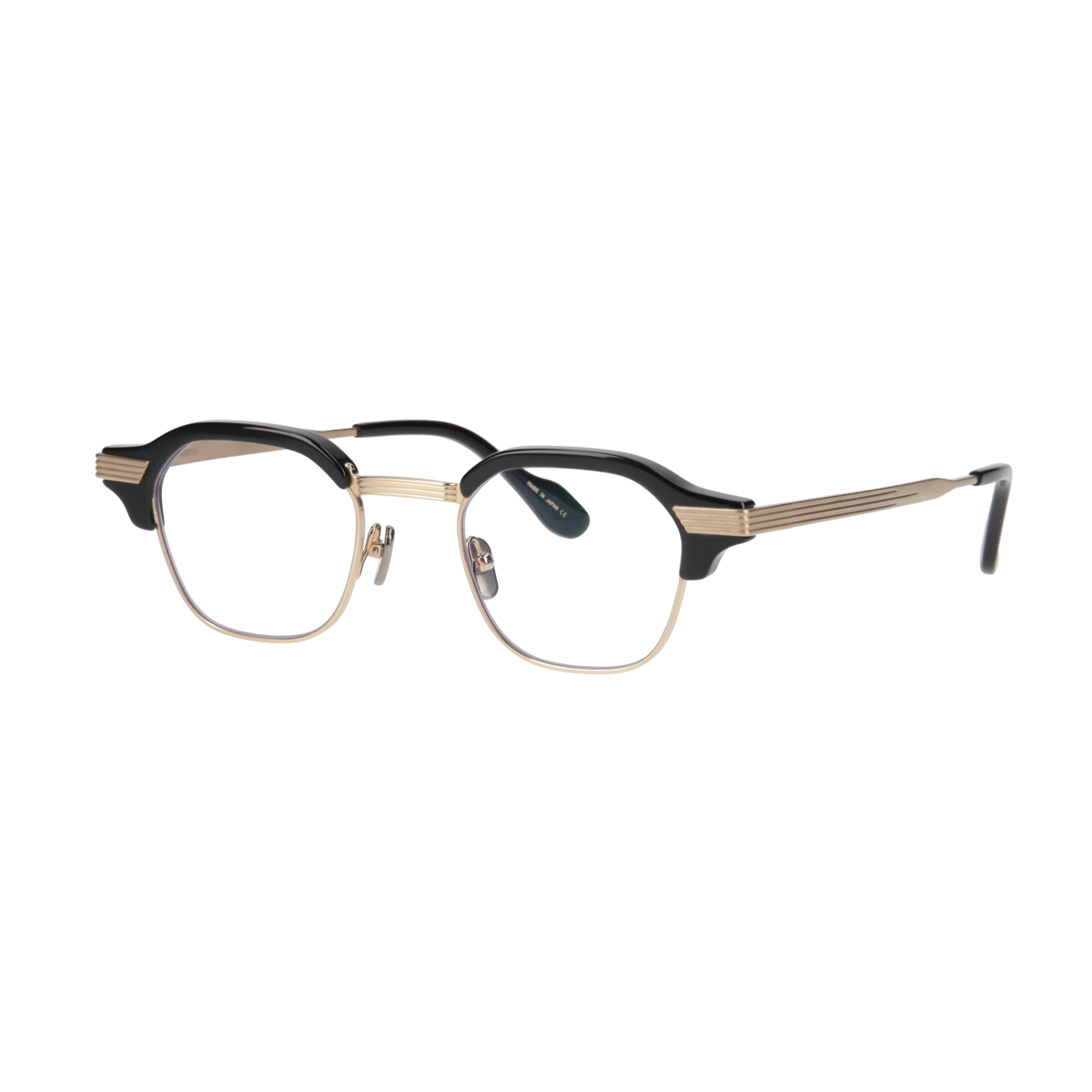 tommy　black x gold　clear lens