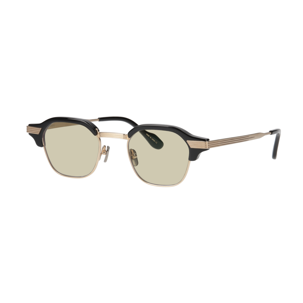 tommy　black x gold　green yellow lens